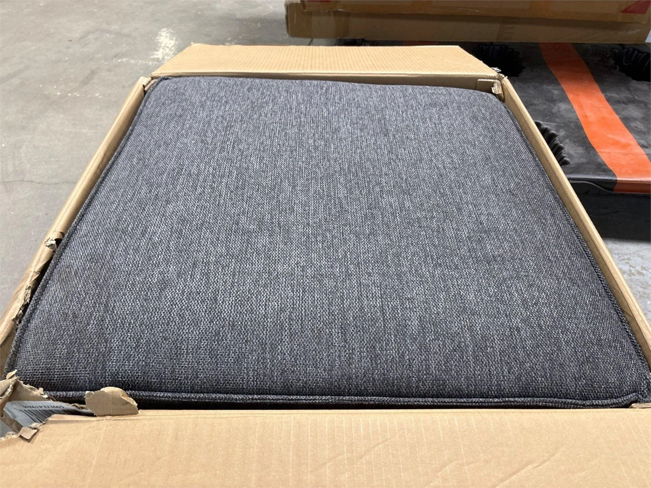 Grey Fabric Ottoman - photo 2