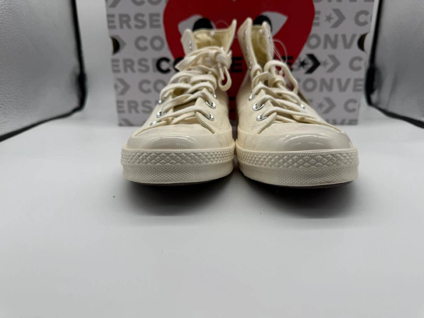 Converse x CDG PLAY Chuck 70 High White Men’s Sz 11/Women’s 13 - photo 4