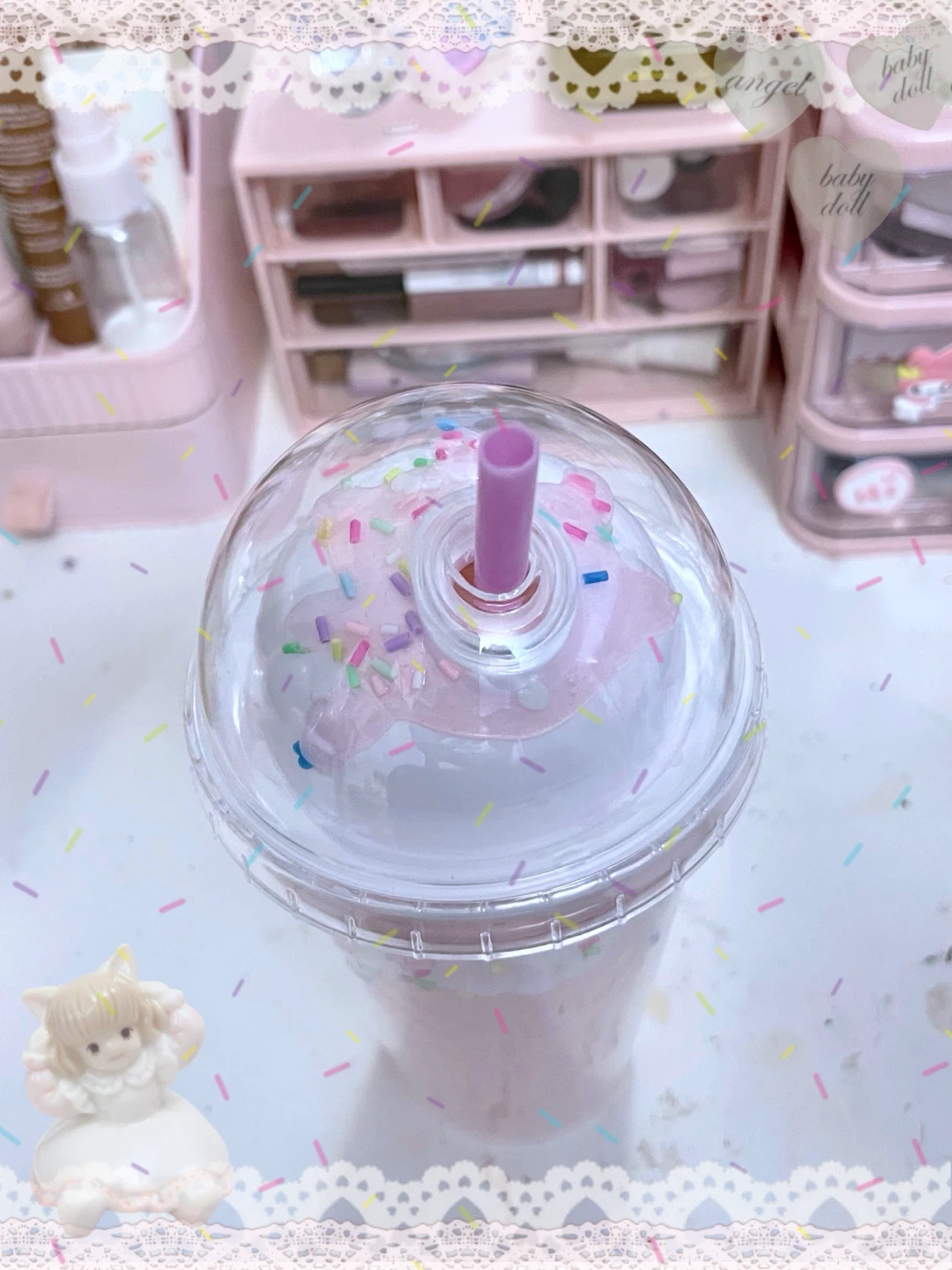 Kawaii Milkshake Tumbler with Straw - photo 2
