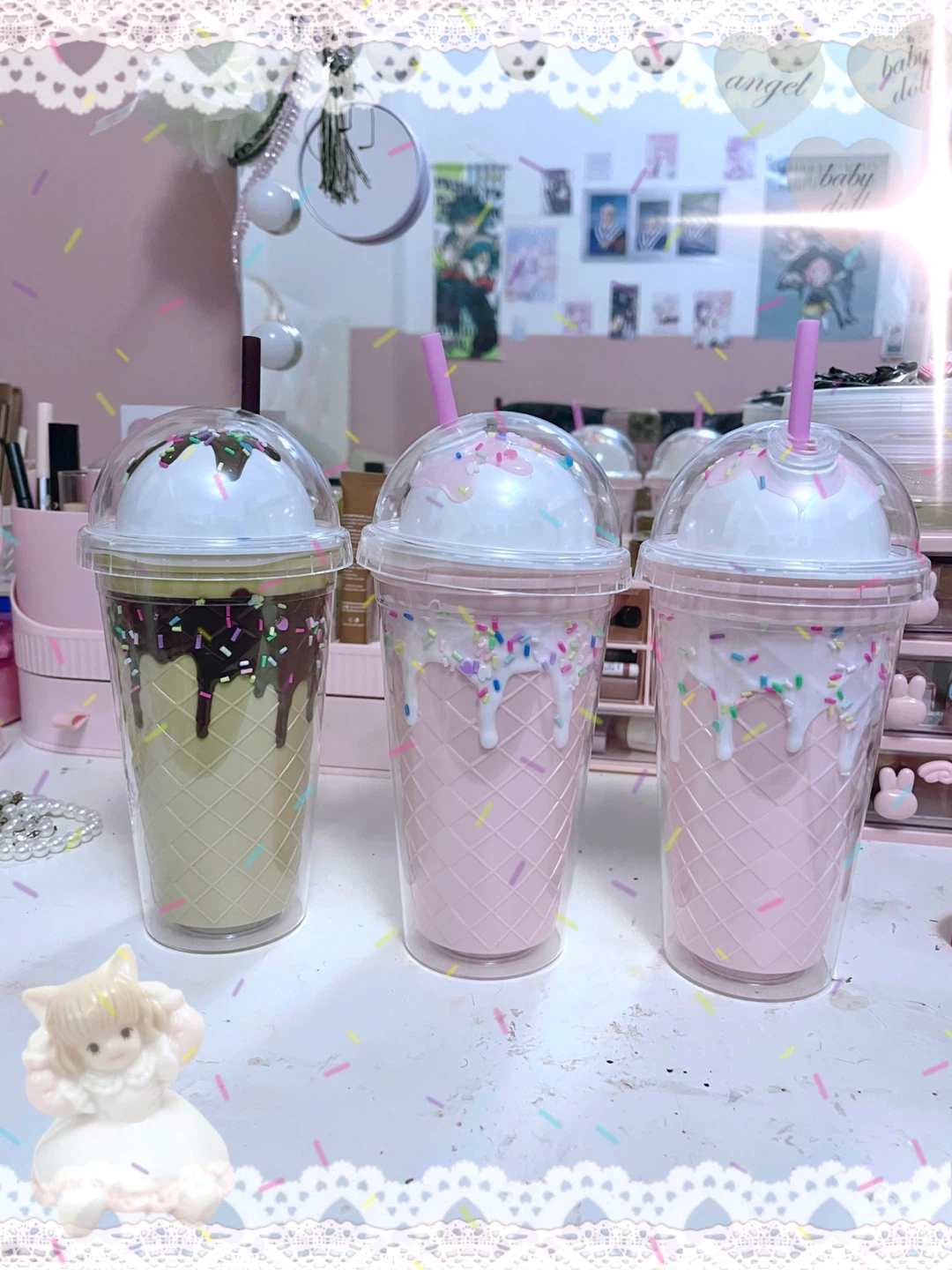 Kawaii Milkshake Tumbler with Straw - photo 3