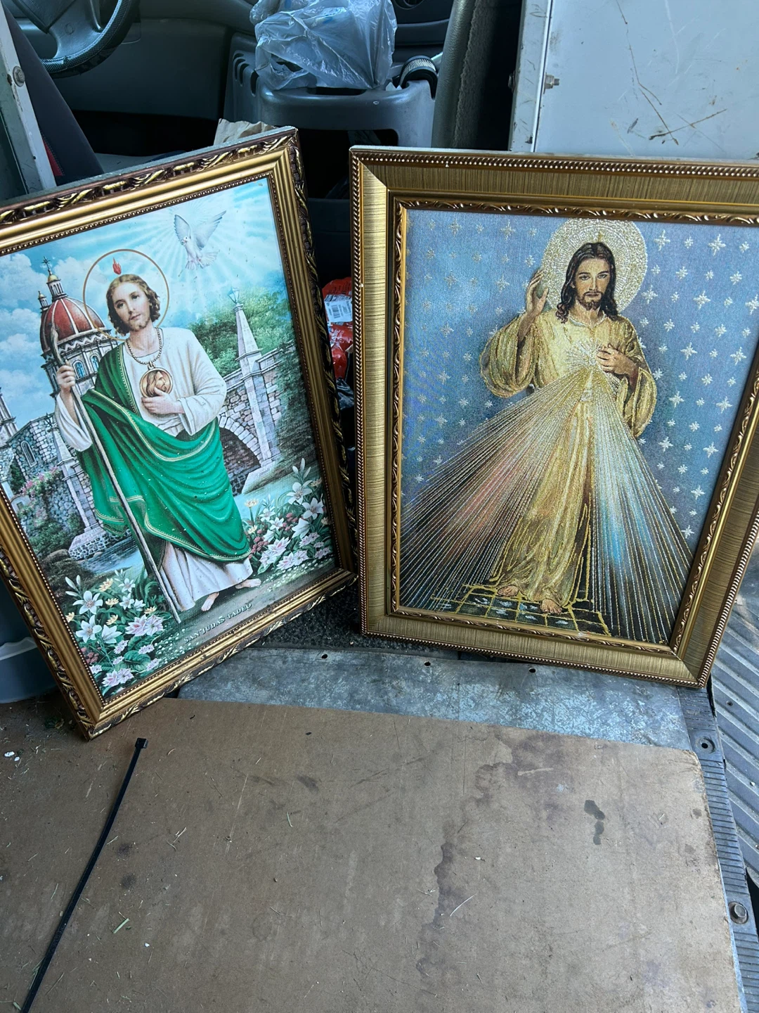Framed Religious Art Prints - St. Jude & Divine Mercy