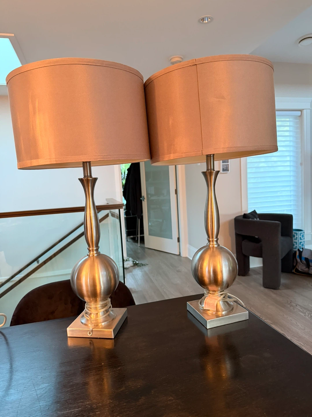 Pair of modern table lamps