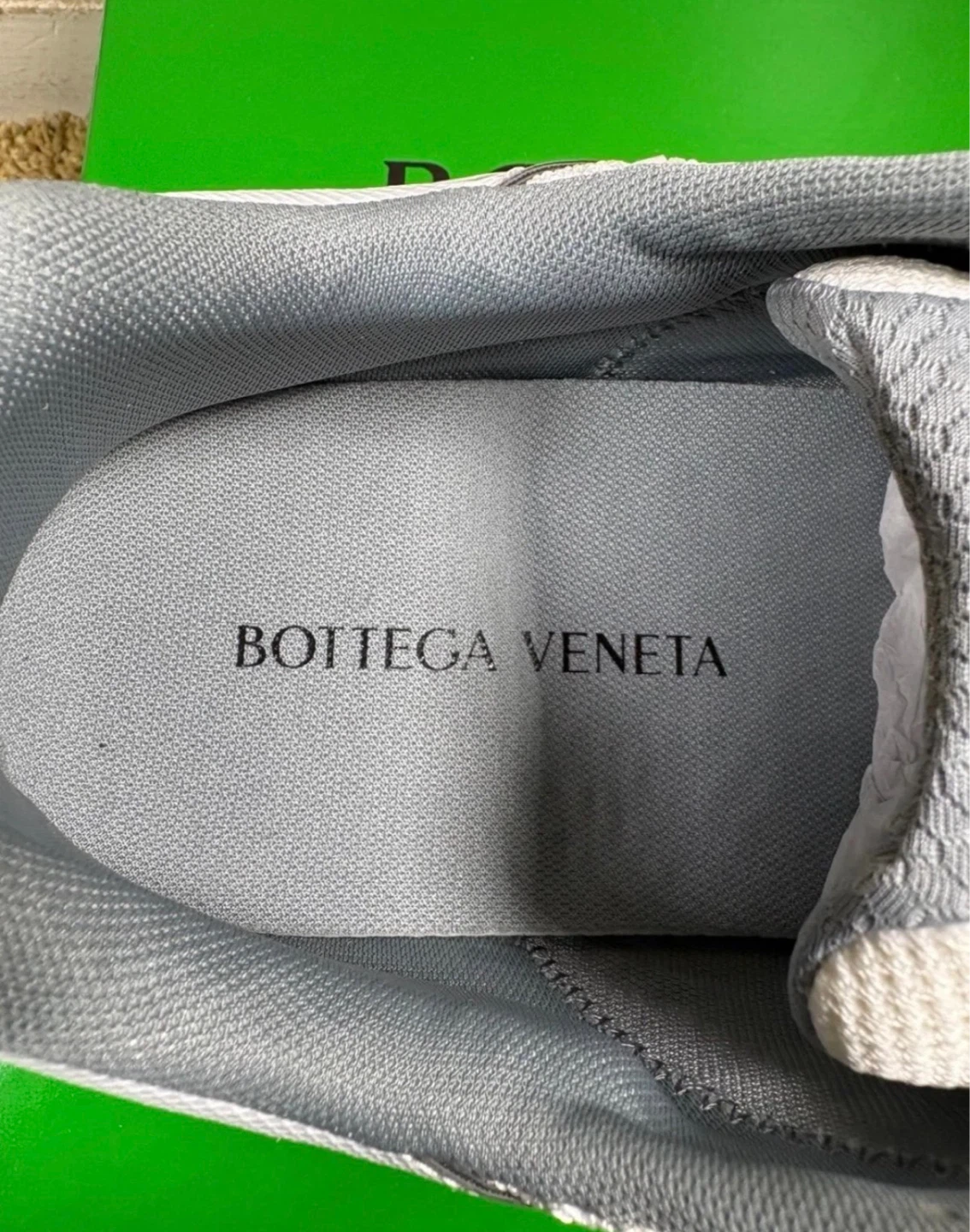 BOTTEGA VENETA White/Silver Mesh Runner Sneakers - photo 4