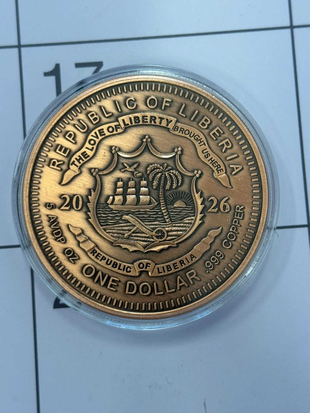5oz copper Genie Republic of Liberia  Coin - photo 2
