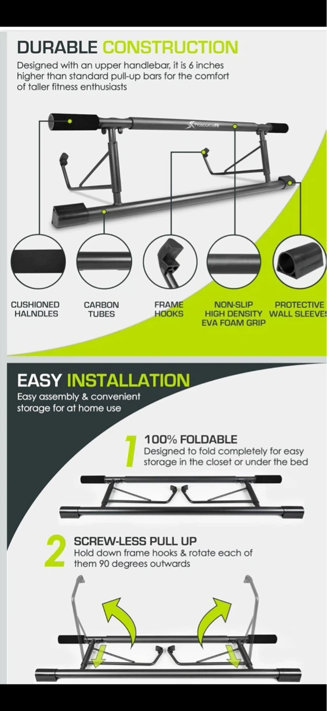 Foldable Doorway Pull-Up Bar - photo 4