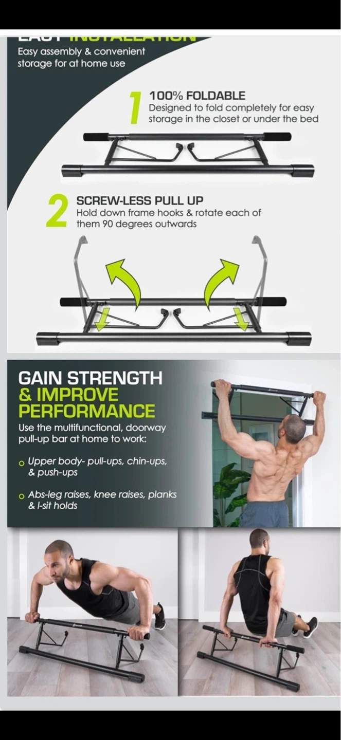 Foldable Doorway Pull-Up Bar - photo 5