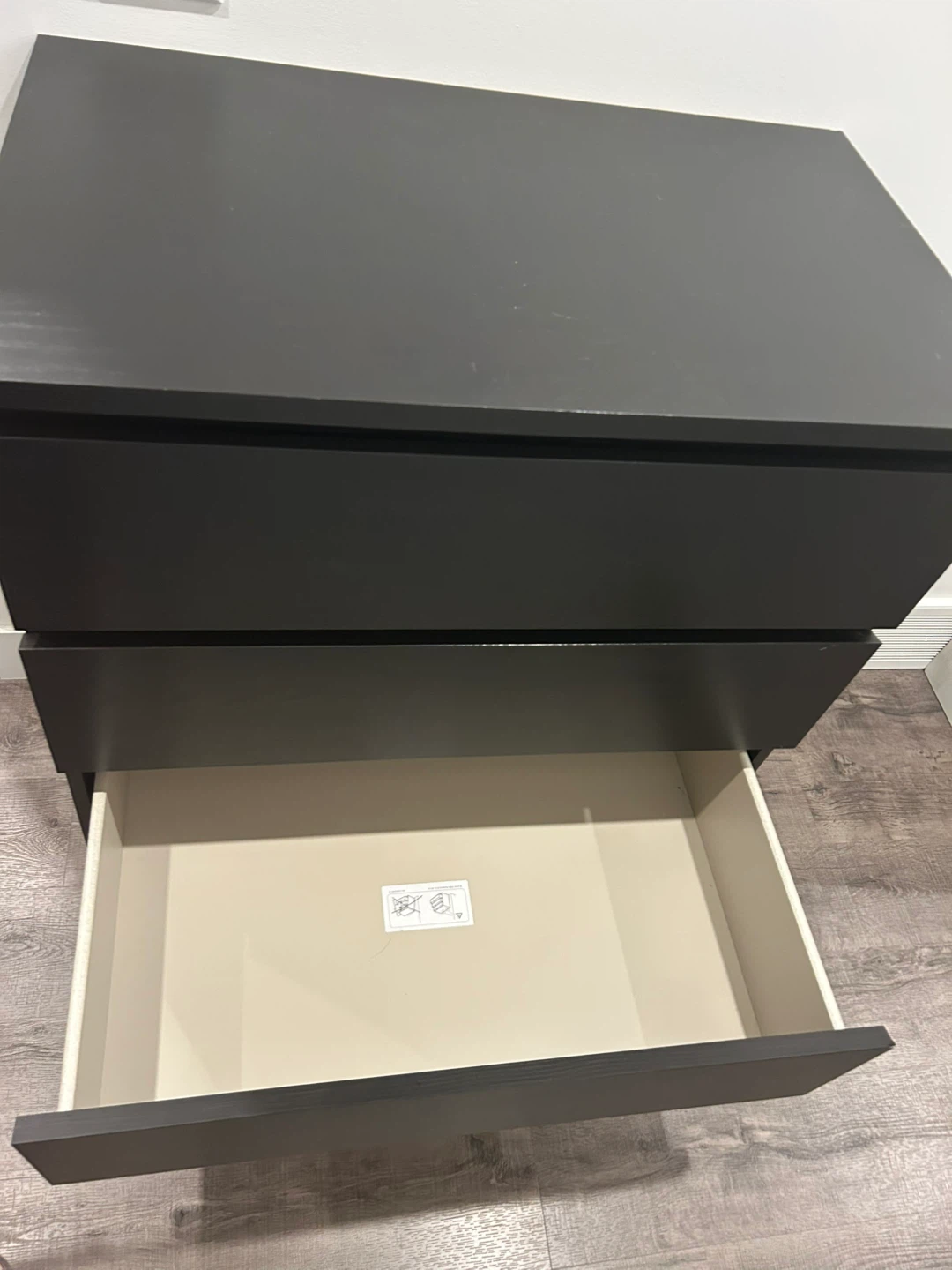 IKEA MALM dresser with 4 drawers black brown - photo 4