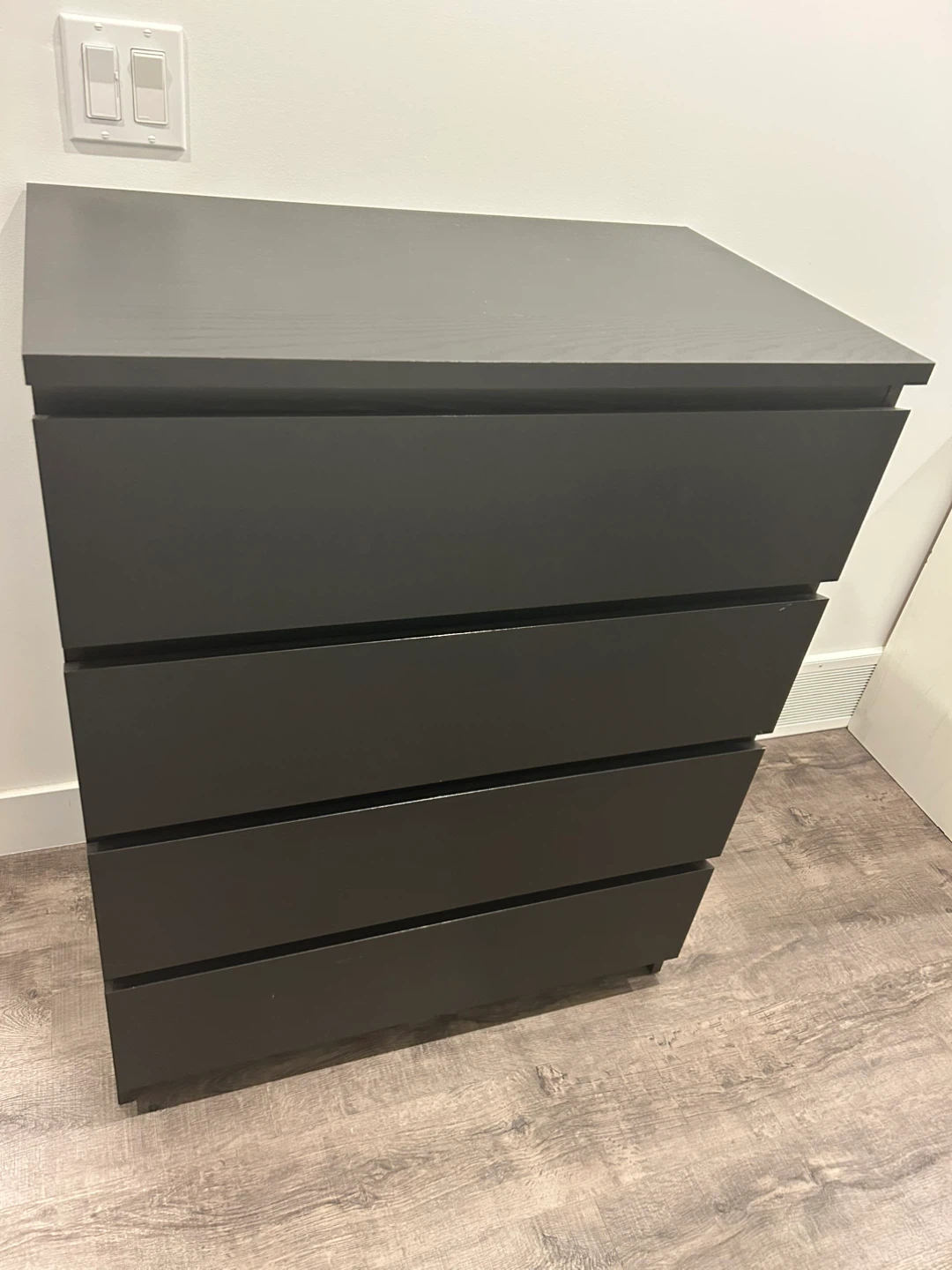 IKEA MALM dresser with 4 drawers black brown