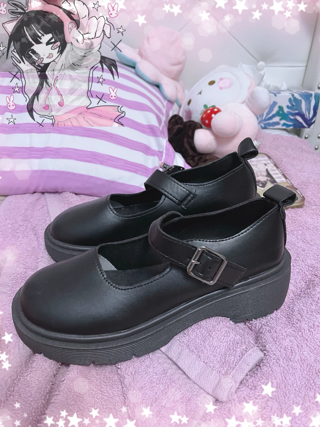 Black Mary Jane Platform Shoes