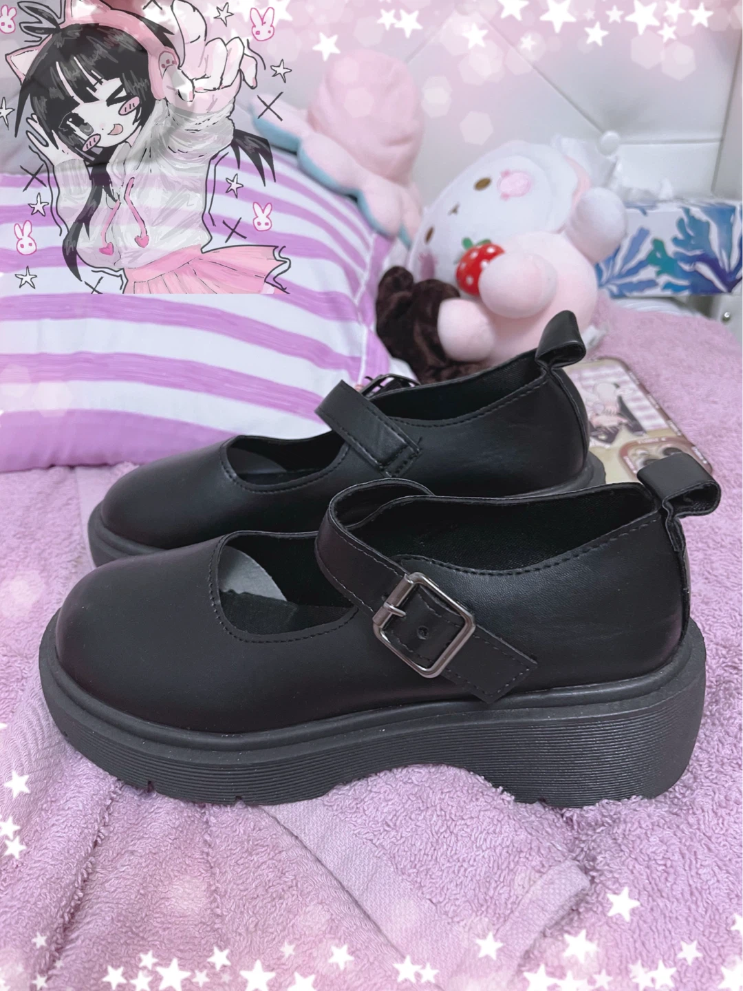 Black Mary Jane Platform Shoes - photo 2
