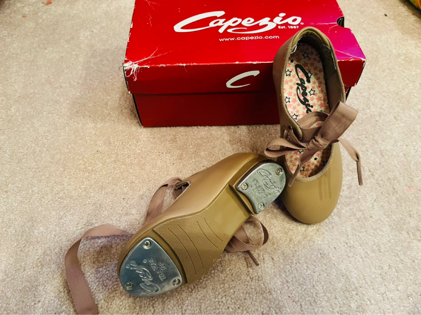 Capezio Tan Tap Shoes with Box - photo 2