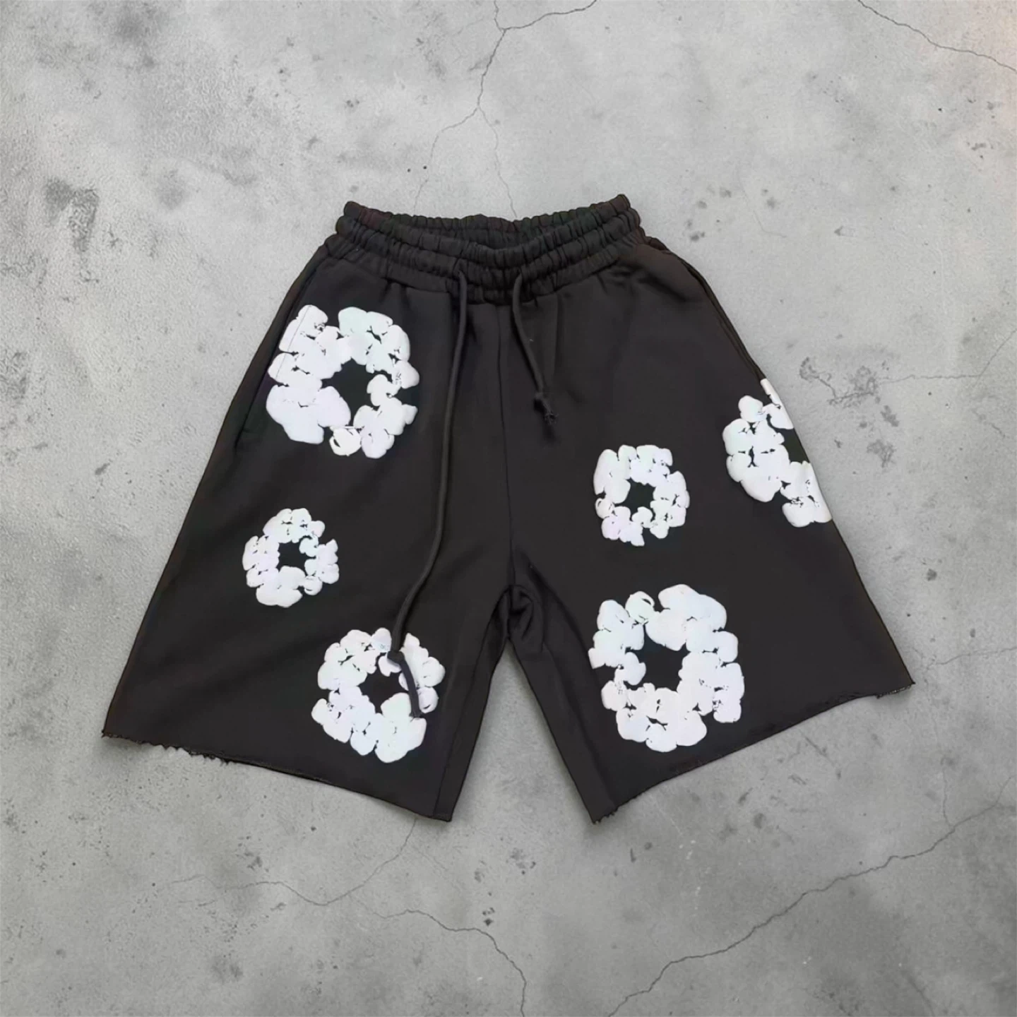 Floral Print Drawstring Shorts