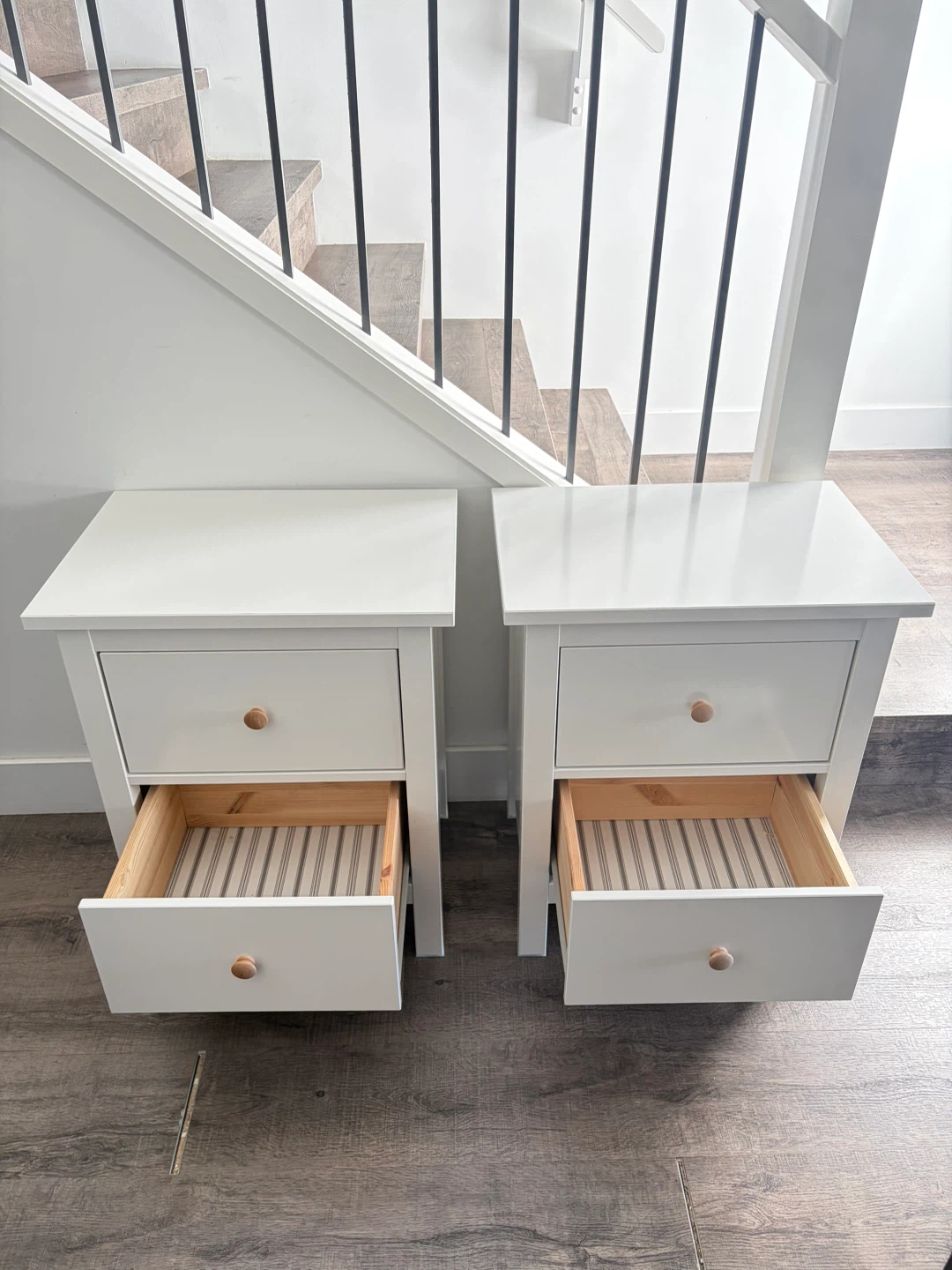 pair of IKEA HEMNES nightstands white - photo 3