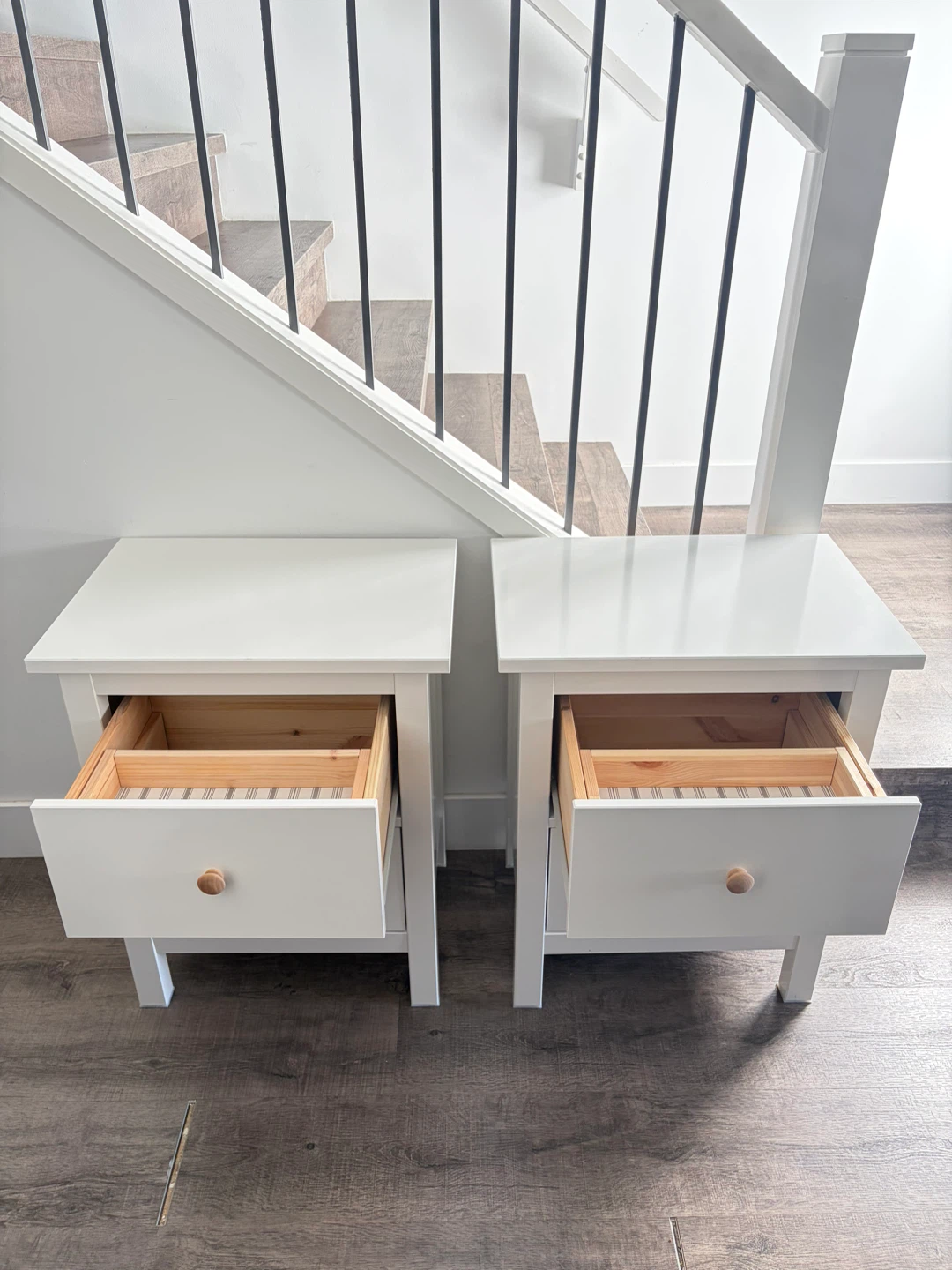 pair of IKEA HEMNES nightstands white - photo 2