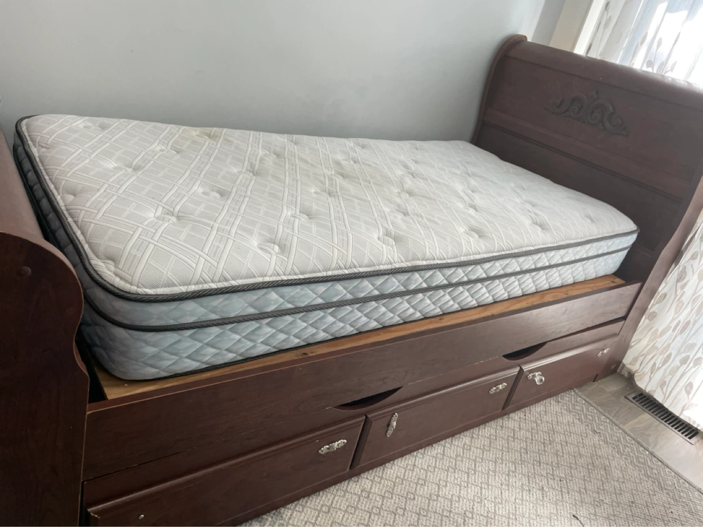 Twin Mattress with Bed Frame