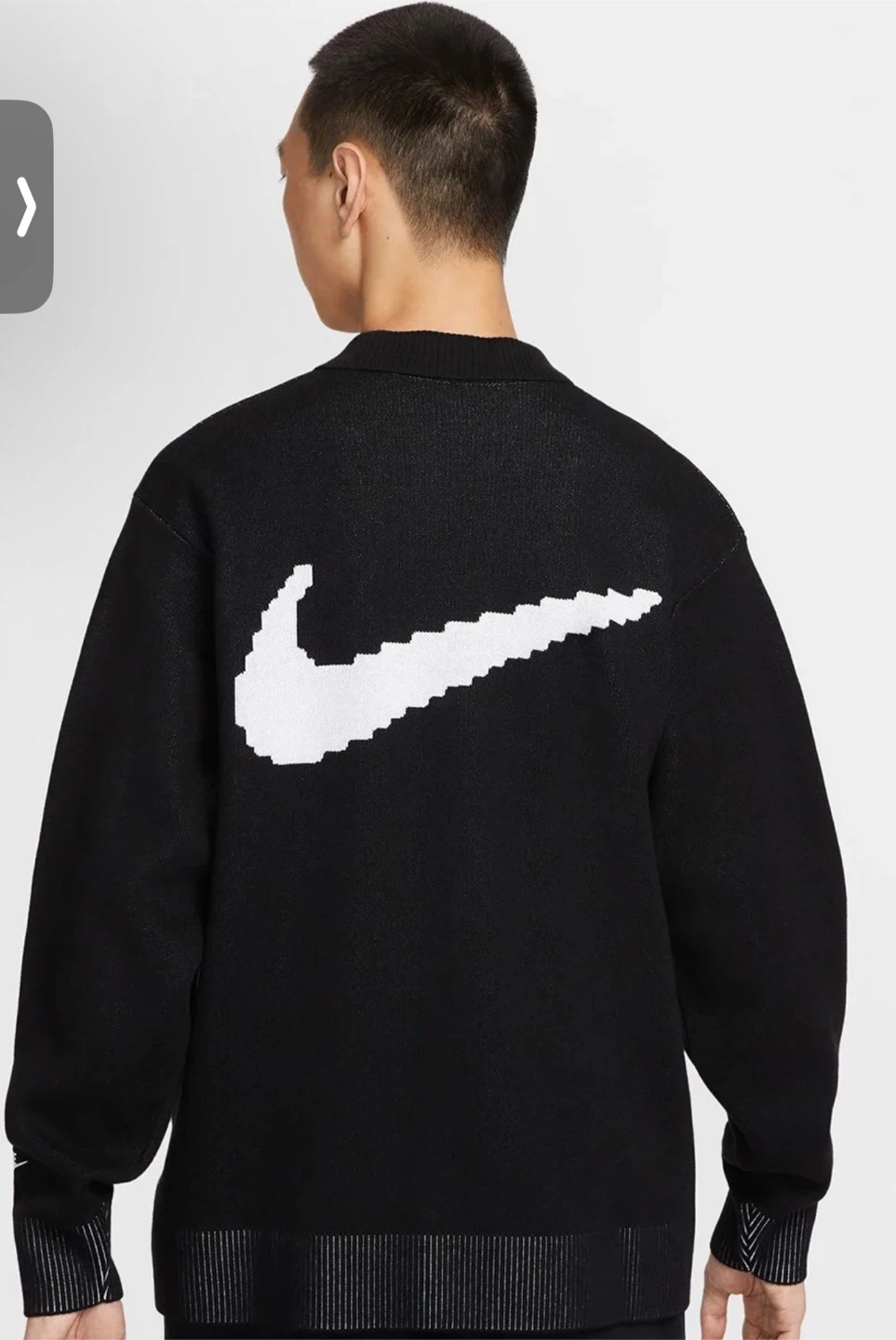 Nike Black Knit Polo Sweater - Size M - photo 3