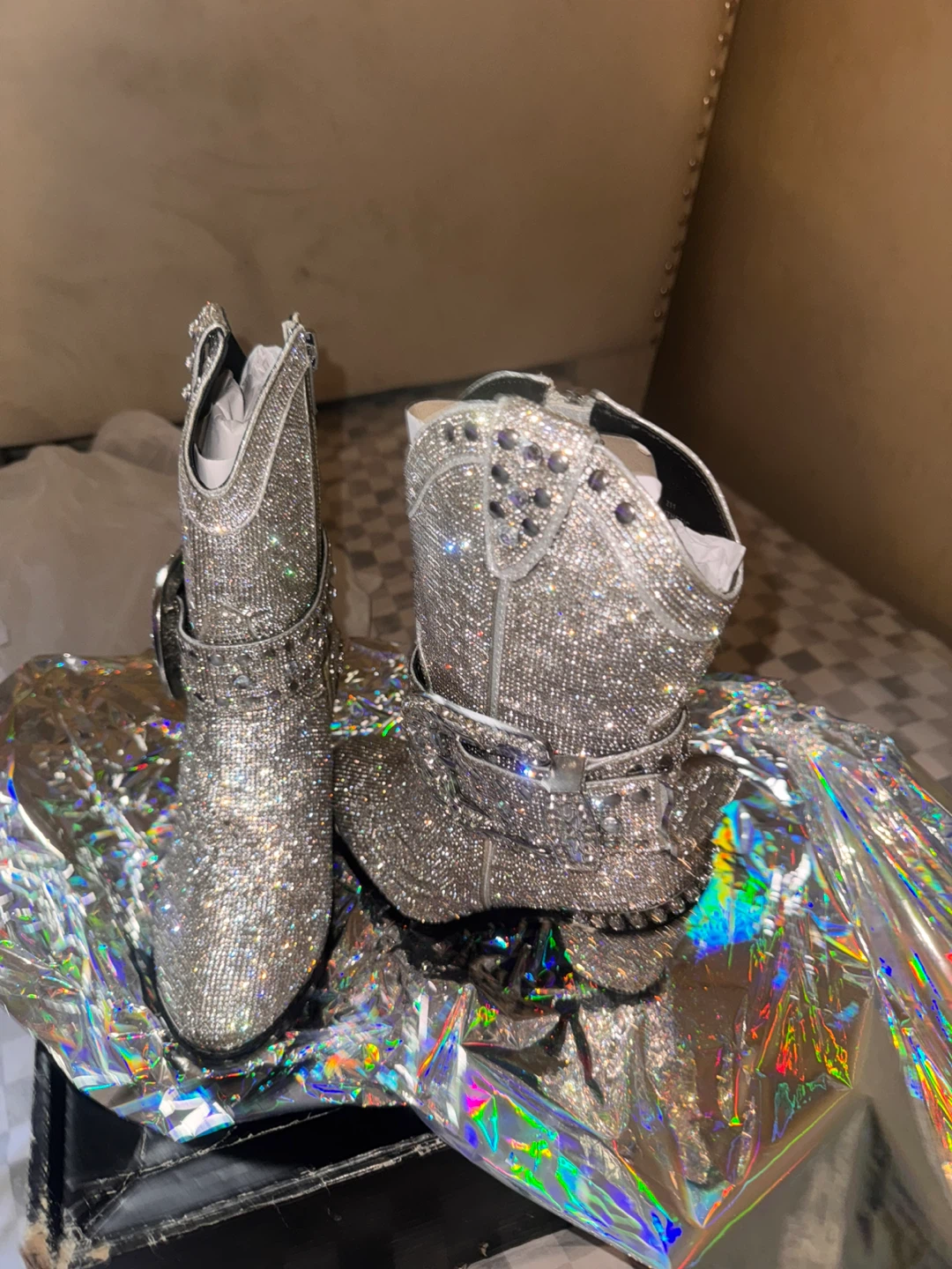 Sparkly Rhinestone Cowboy Boots - photo 2