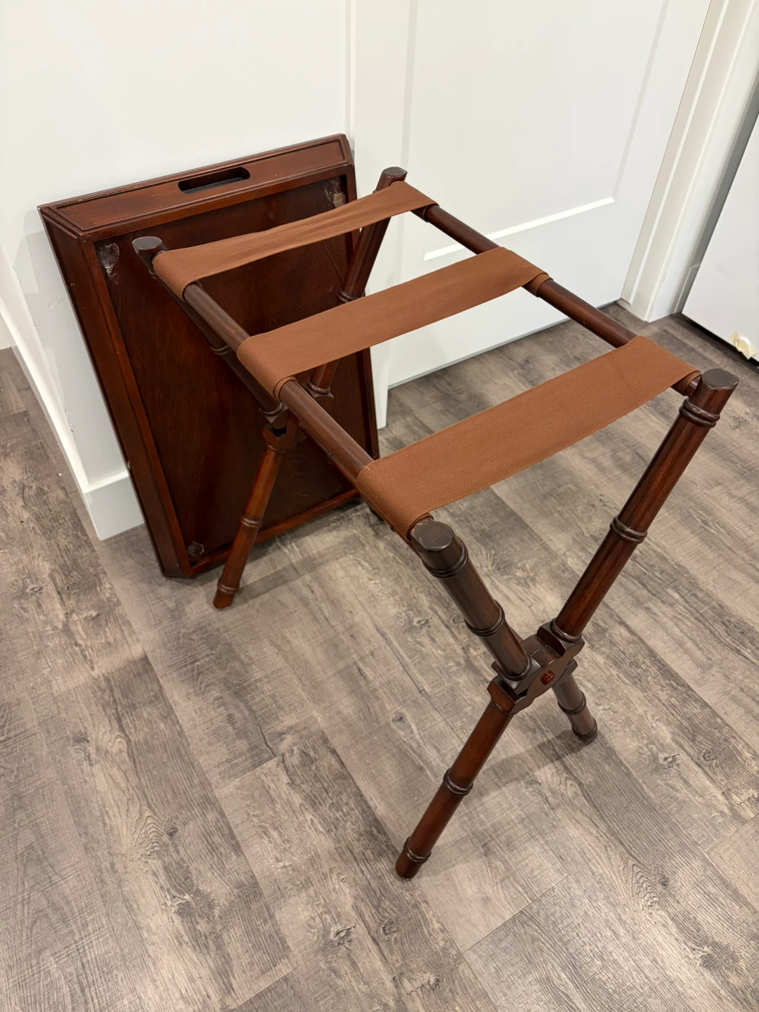 Wooden shelf with tray foldable - photo 2