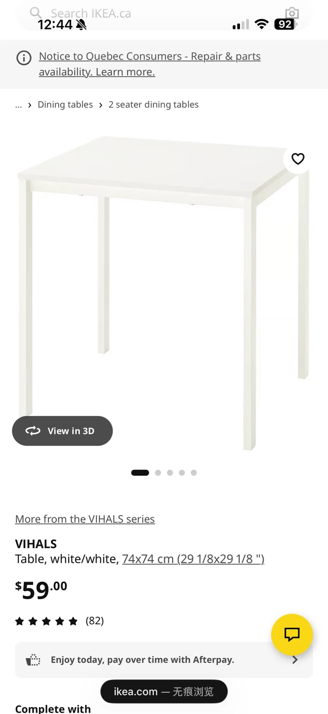 Small White Dining Set with Two Chairs - photo 2
