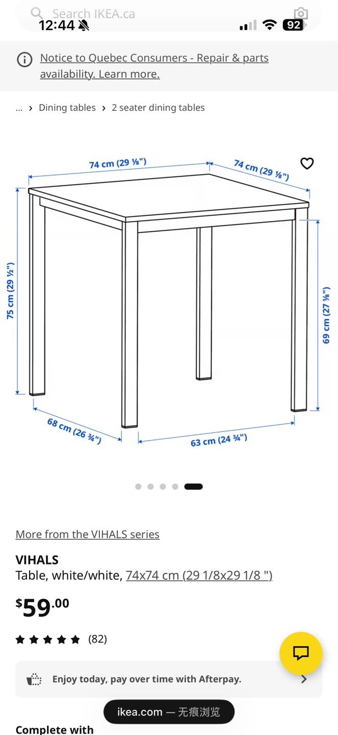 Small White Dining Set with Two Chairs - photo 3