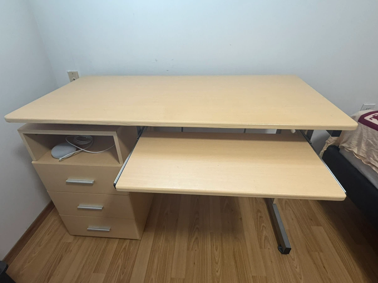 Computer Desk with Keyboard Tray and Drawers - photo 2