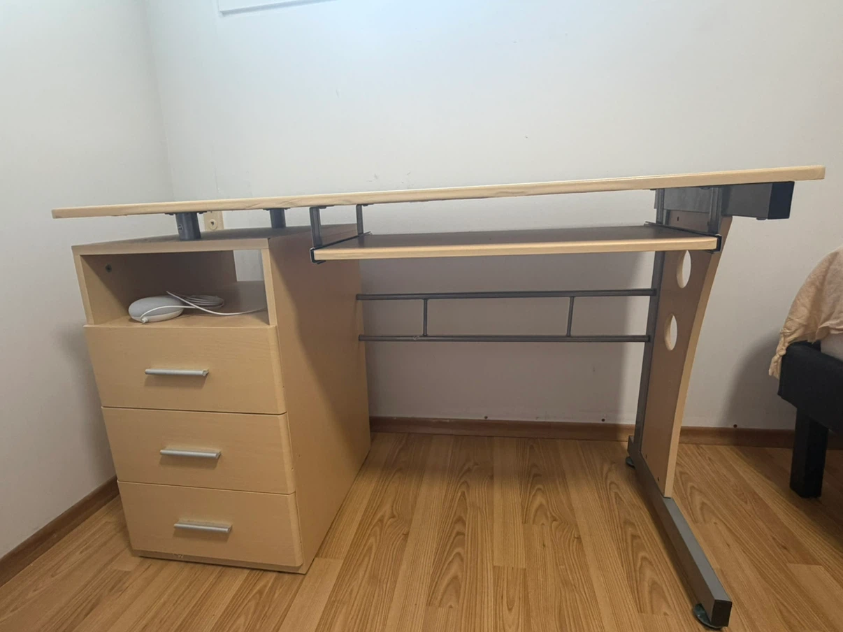 Computer Desk with Keyboard Tray and Drawers - photo 4