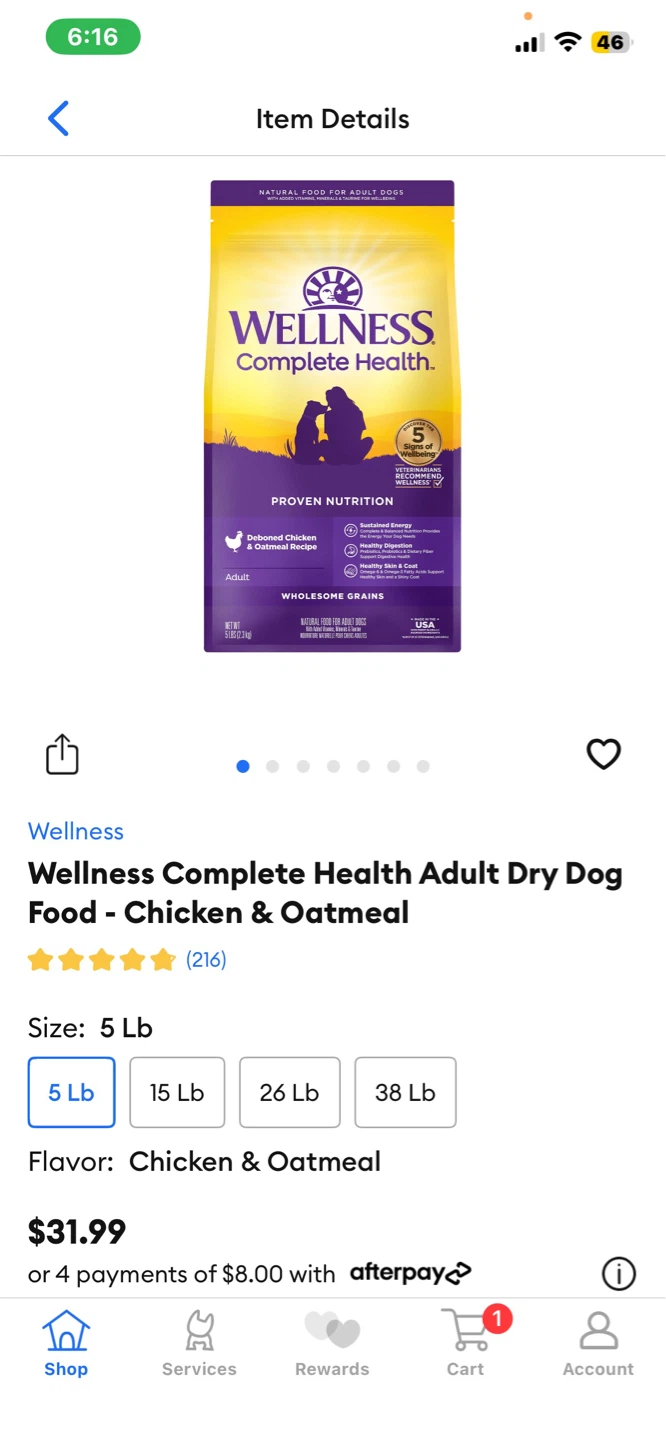 5lbs Wellness Dog Food - photo 3