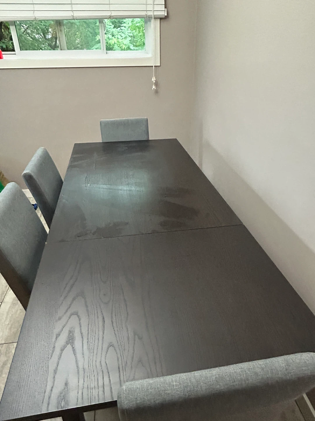 Dark Wood Dining extendable Table with 4 Chairs - photo 3