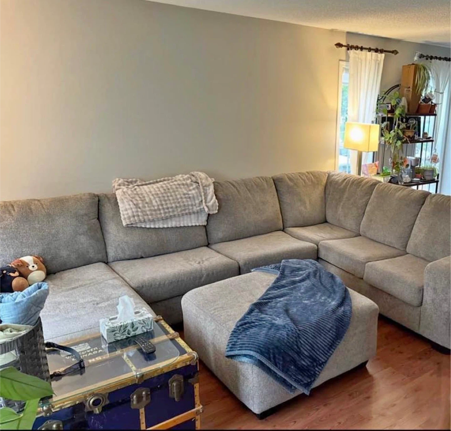 Large Sectional Sofa with Ottoman - photo 2