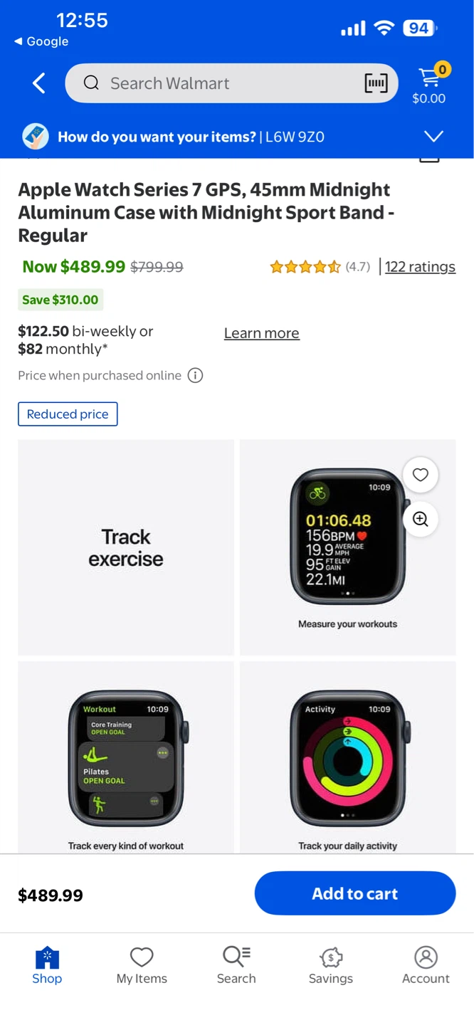 Apple Watch Series 7 GPS, 45mm Midnight Aluminum Case - photo 4