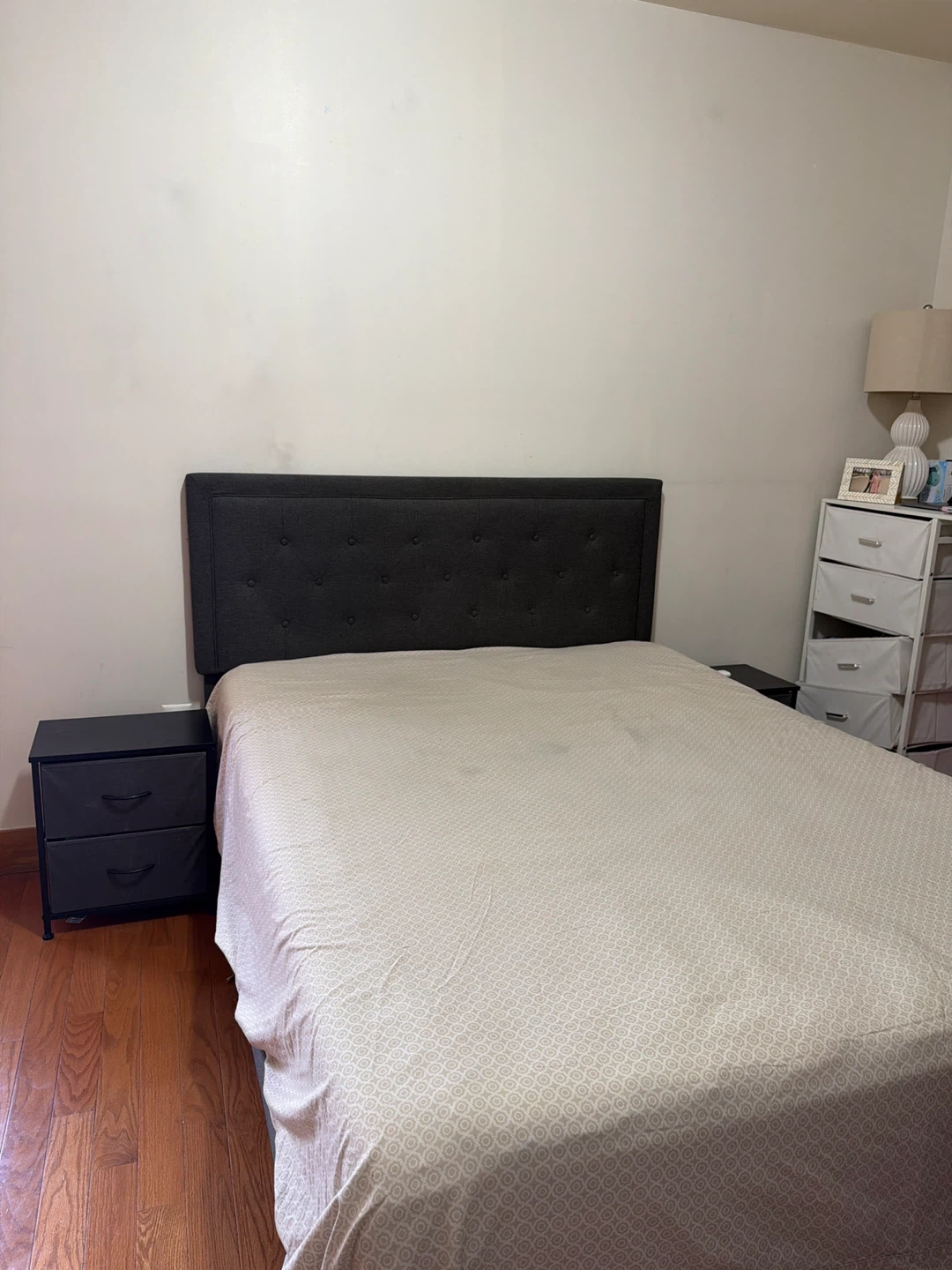 Dark Gray Tufted Headboard