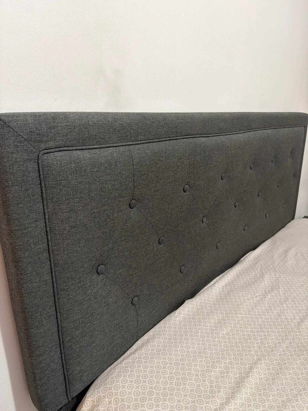Dark Gray Tufted Headboard - photo 3