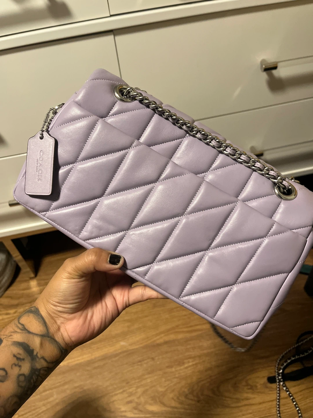 Coach Quilted Tabby Shoulder Bag - Lavender - photo 2