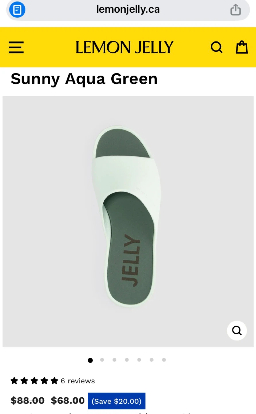 Lemon Jelly Sunny Aqua Green Slides