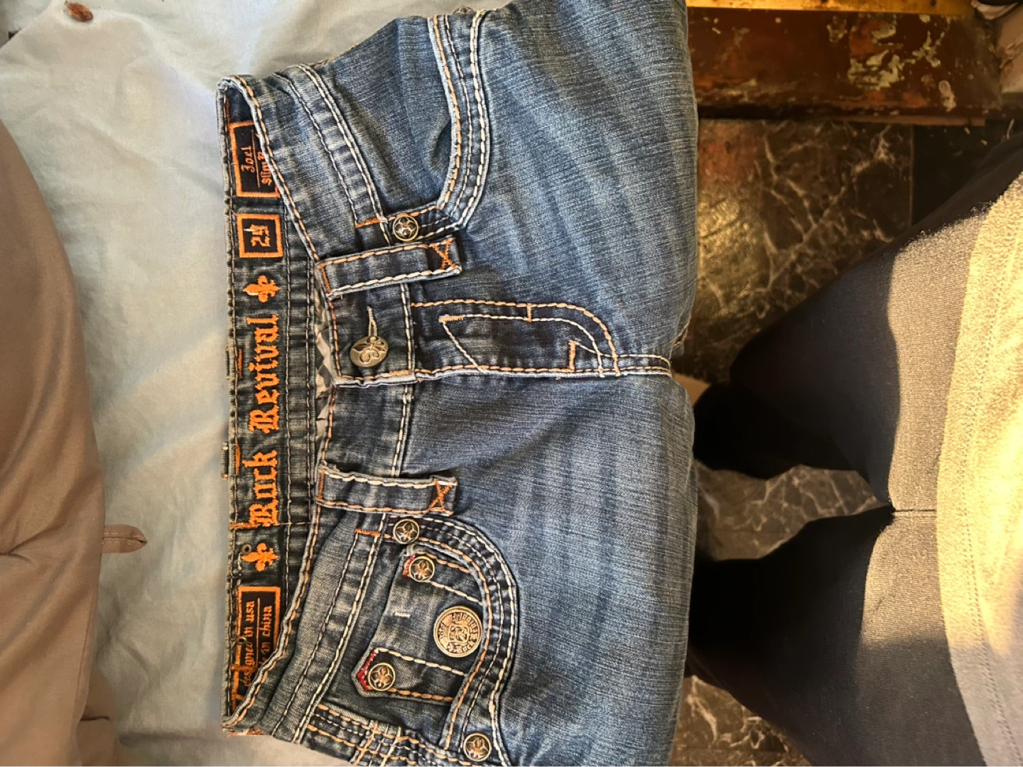 Rock Revival Jeans Blue Denim Bootcut Size 29 - photo 2