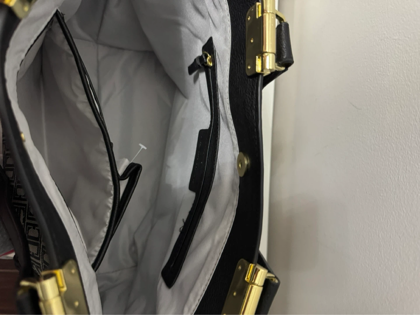 Black & Grey Monogram Tote Bag - photo 3