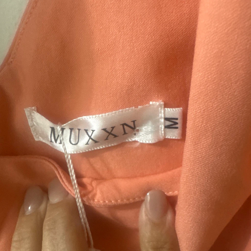 MUXN Boutique Orange Halter Neck Dress Size M - photo 2