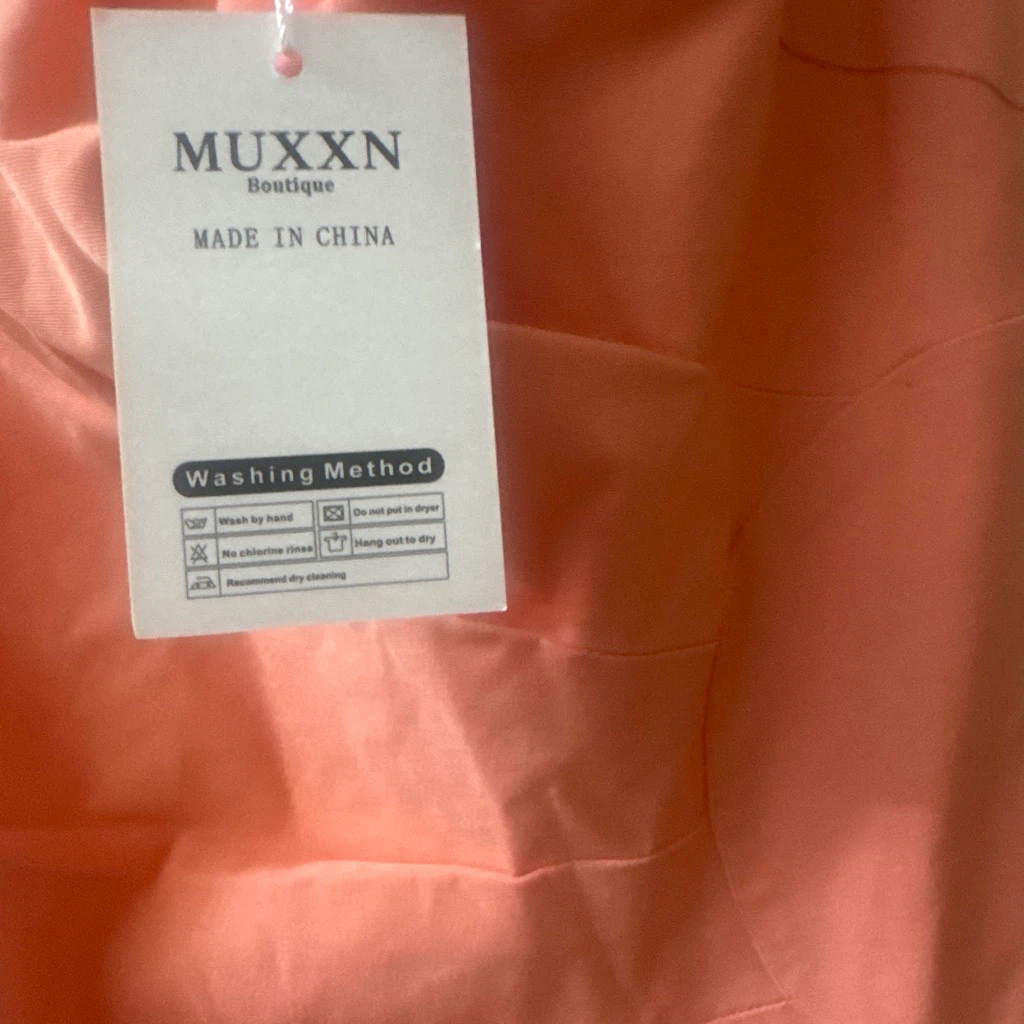MUXN Boutique Orange Halter Neck Dress Size M - photo 3