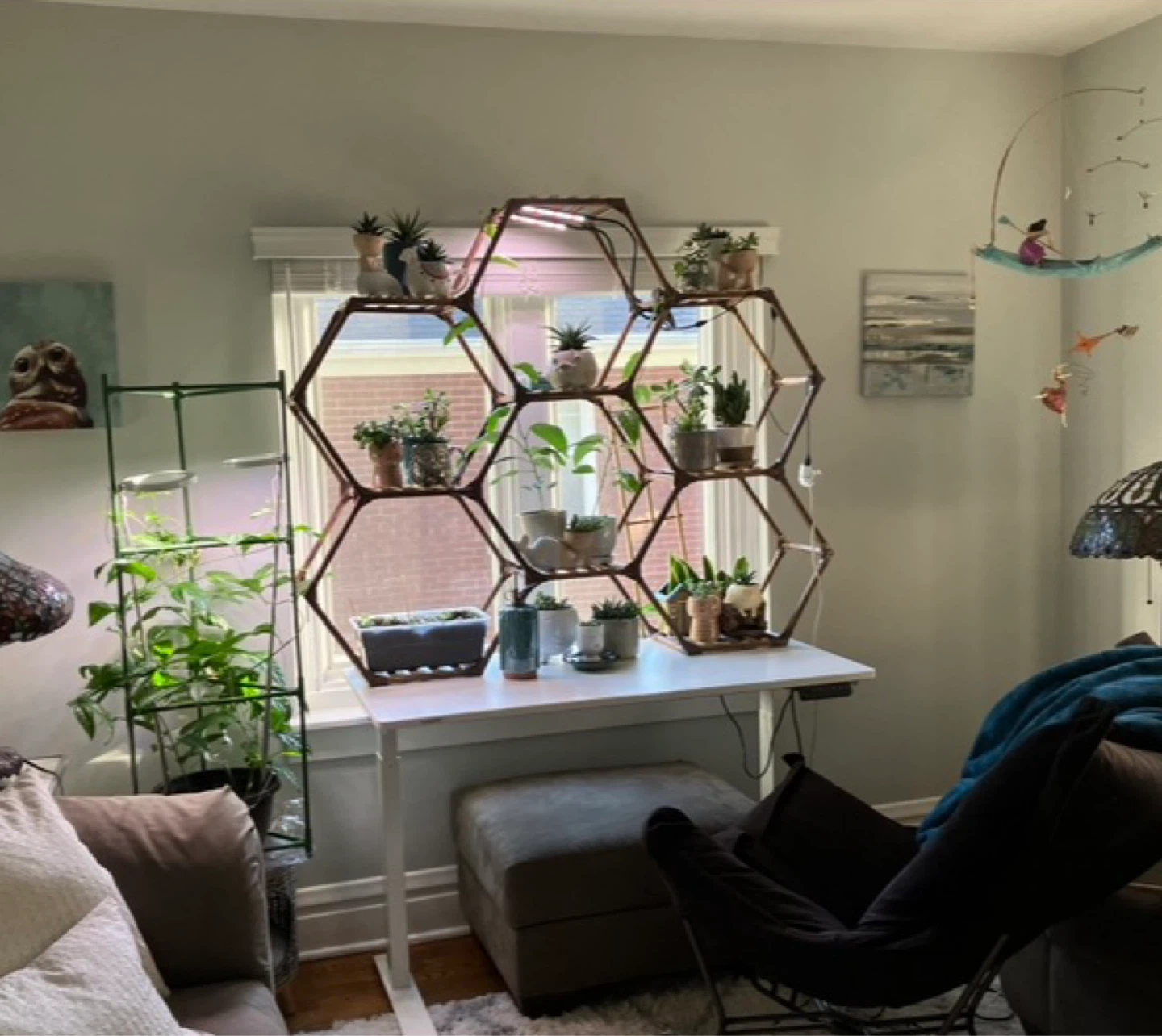 Hexagon Plant Stand Shelf - photo 2