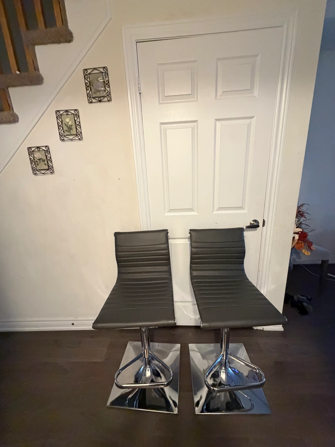 Pair of Grey Bar Stools - photo 2