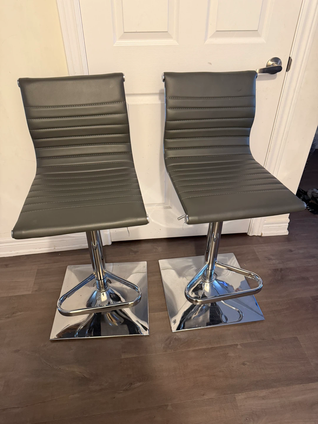 Pair of Grey Bar Stools