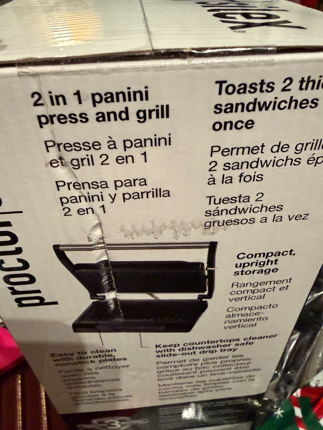 NEW,Never opened-Proctor Silex 2-in-1 Panini Press and Grill - photo 2