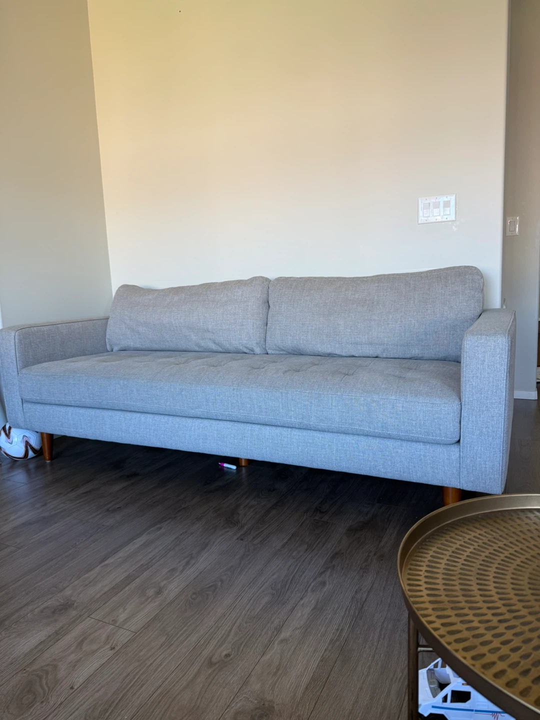 Light Grey Tufted Sofa