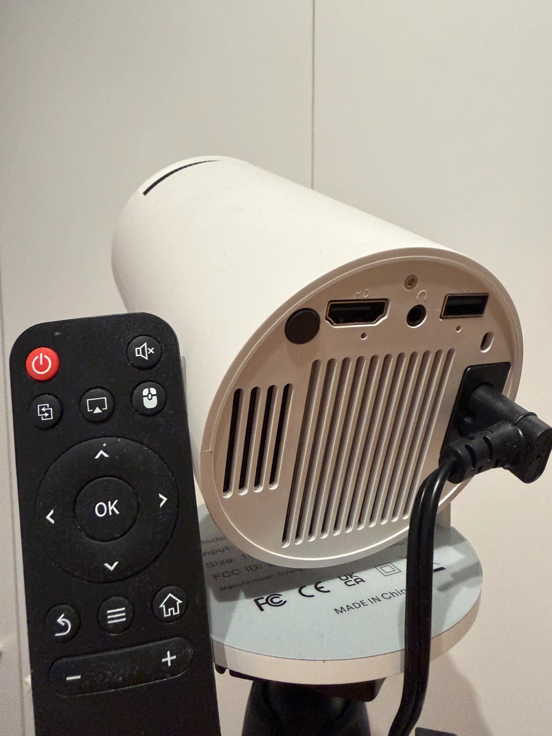 White Smart Projector with Remote - photo 3