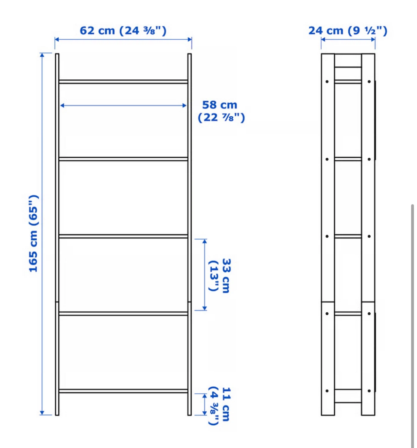 Dark Brown 5-Shelf Ladder Bookshelf - photo 2