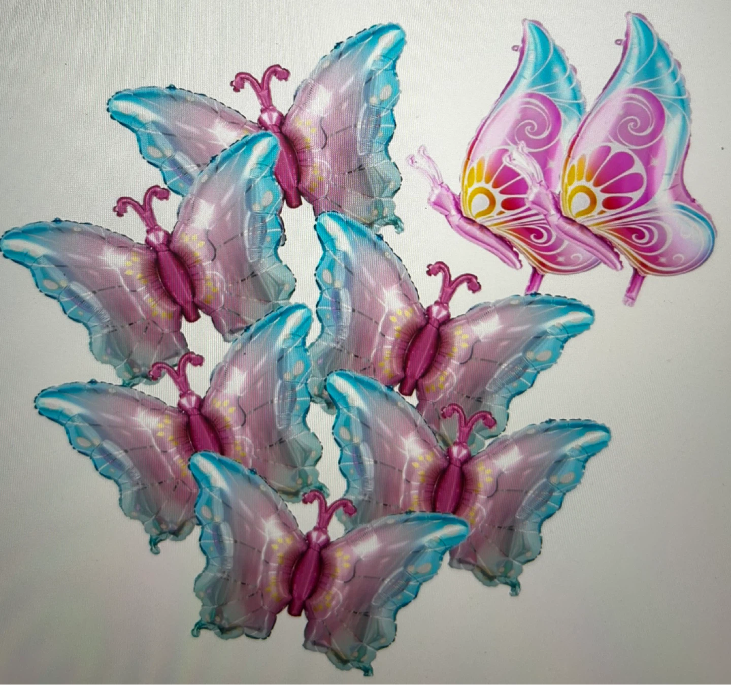 8Pcs Butterfly Foil Balloons - Party Decoration
