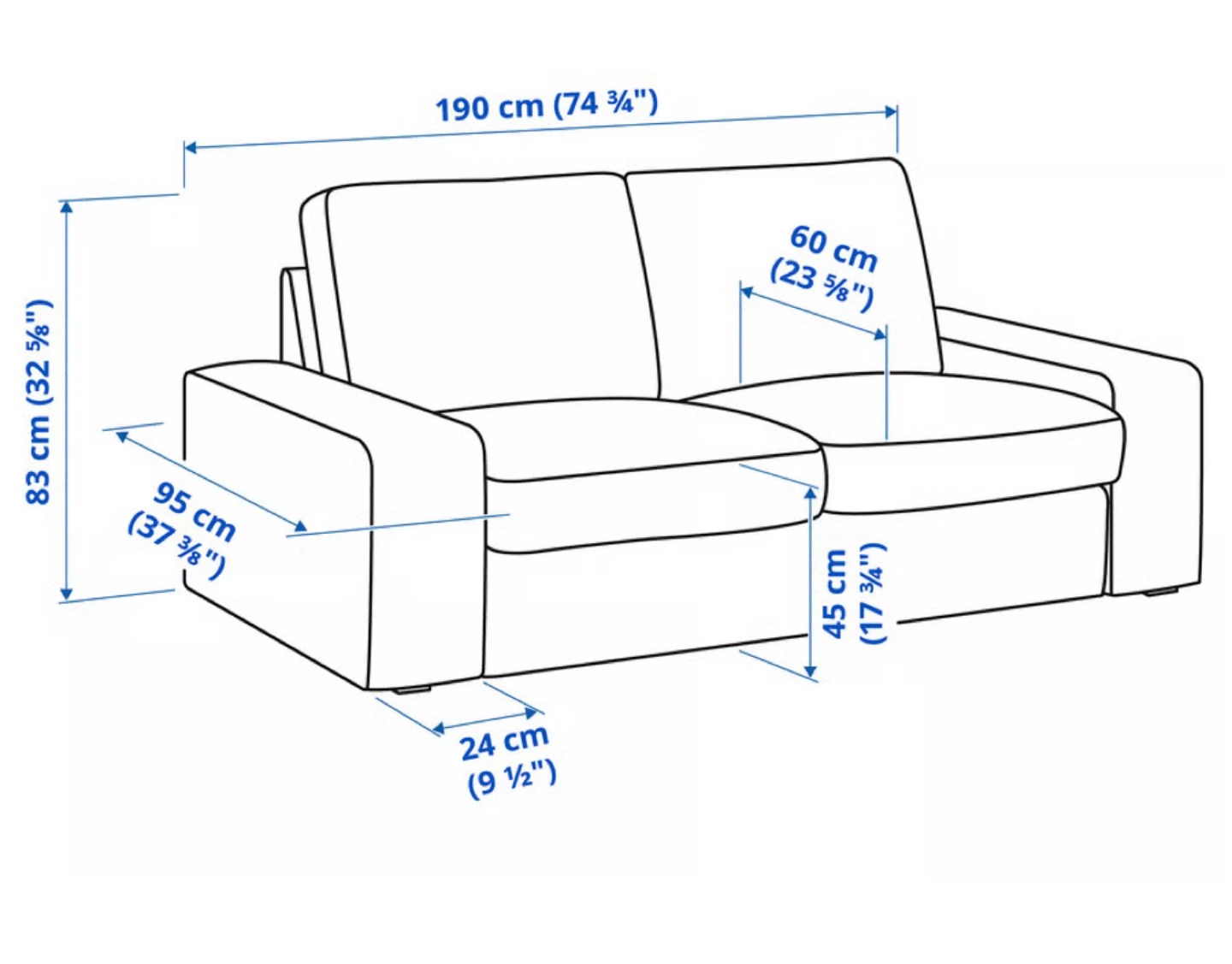IKEA KIVIK Sofa - Light Grey - photo 4
