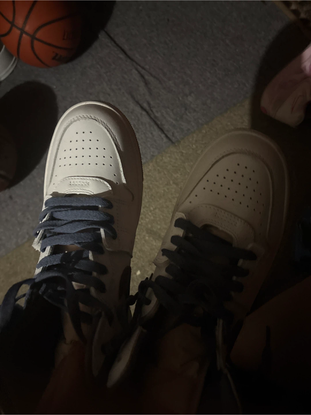 Nike Air Jordan 1 Mid White Blue Sneakers - photo 3