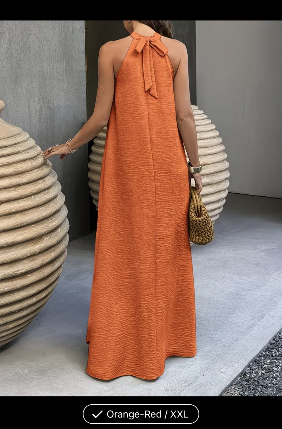 Orange-Red Maxi Dress - Size XXL - photo 2