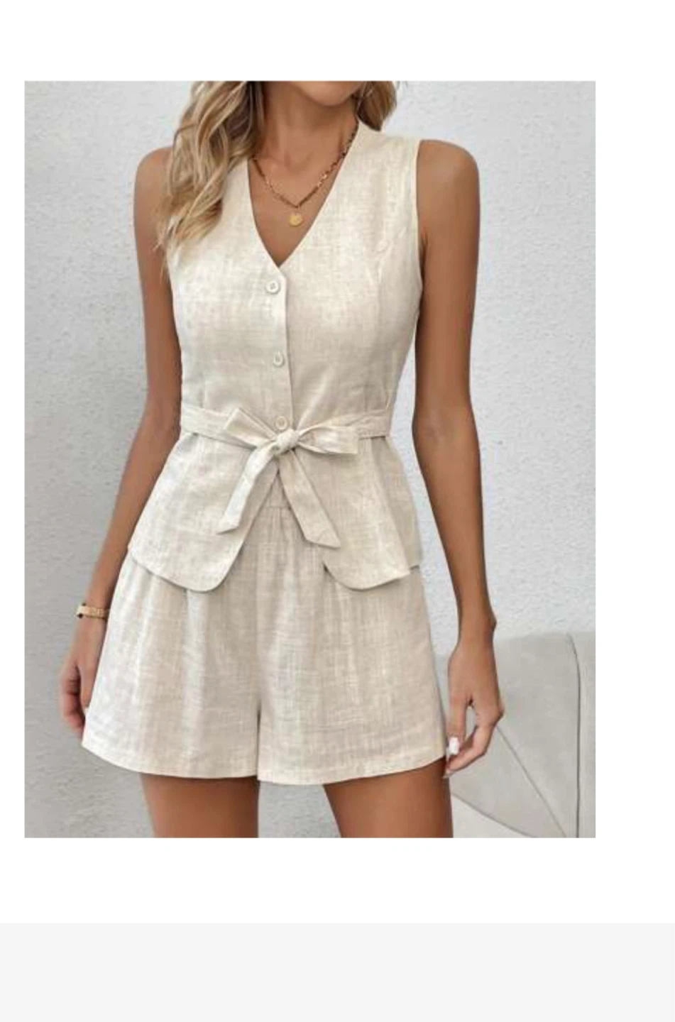 SHEIN Linen Blend Two-Piece Set